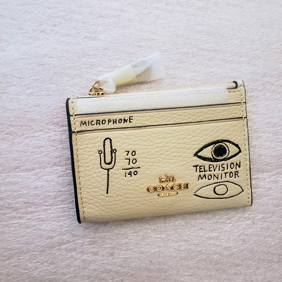 COACH  X Jean Michel Basquiat Mini Skinny ID Case NWT - Picture 2 of 7